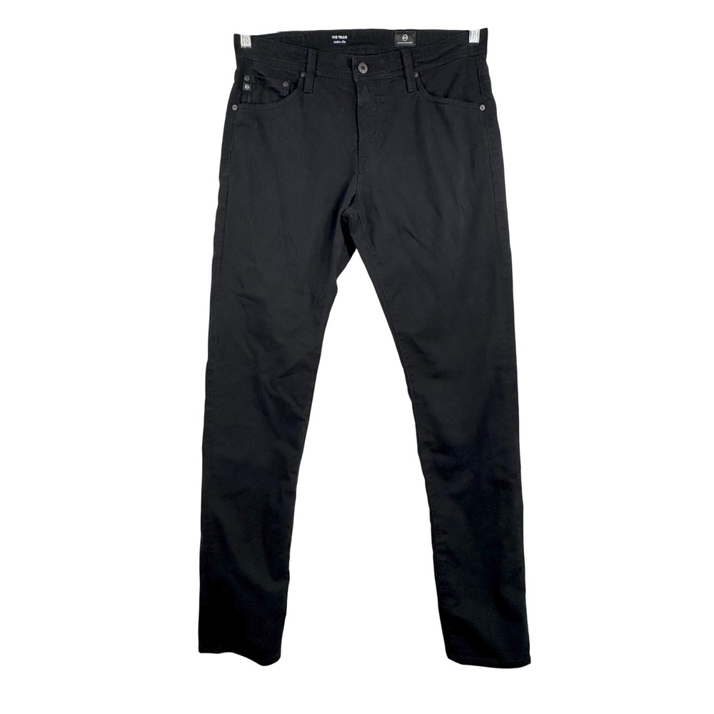 AG Adriano Goldschmied The Tellis Modern Slim Black pants‎ 90s preppy sz 33x34